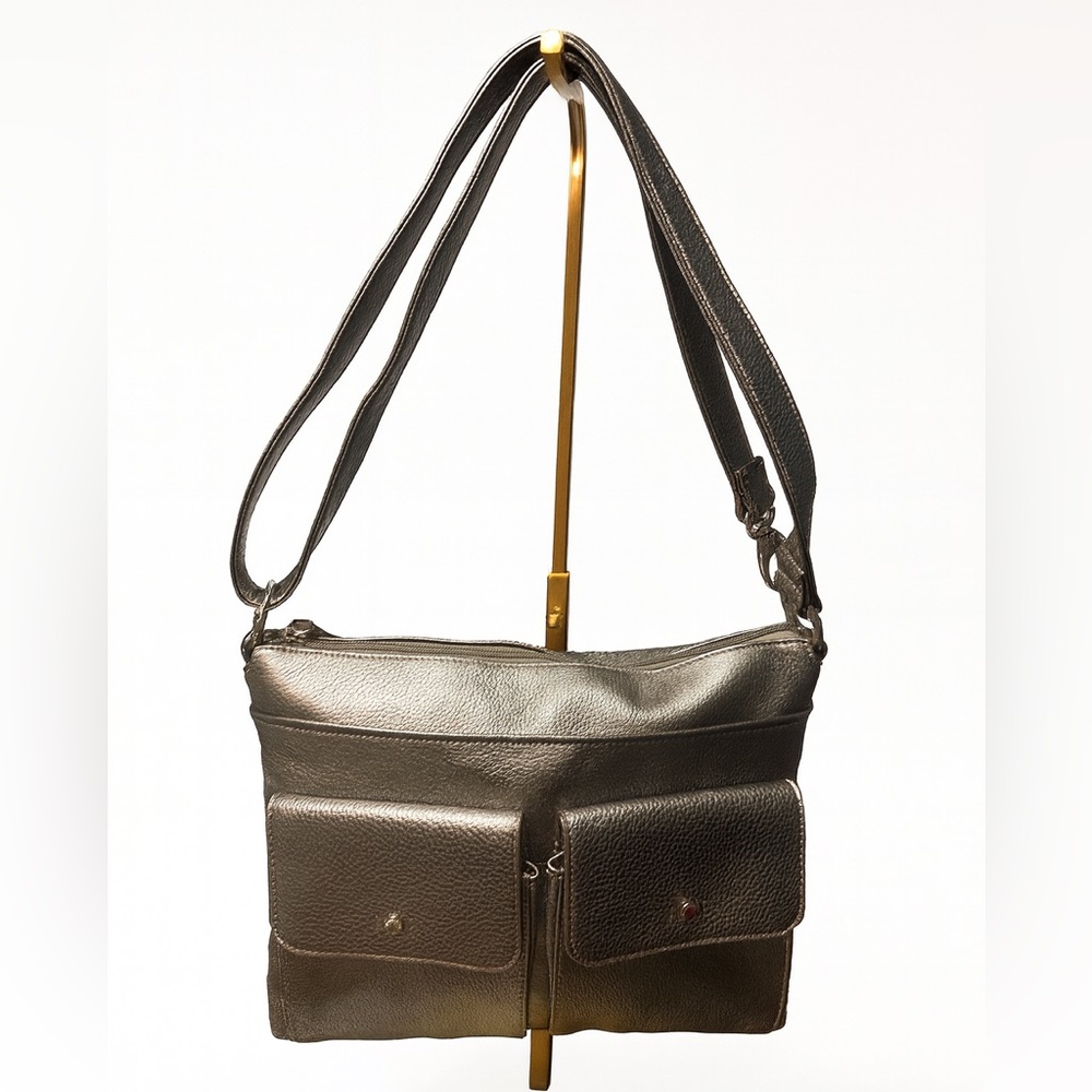 👜 Tignanello Metallic Leather Crossbody Bag